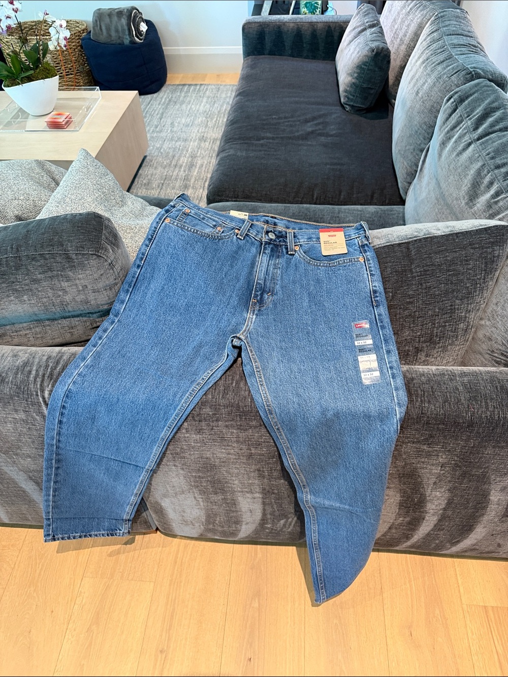 Levi's Men's Relaxed Blue Denim Jeans